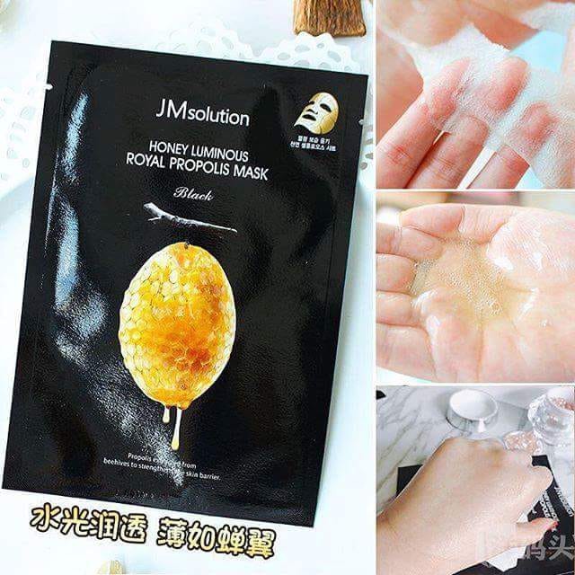 Combo 5 Mặt Nạ Chống Lão Hóa, Kháng Khuẩn Jm Solution Honey Luminous Royal Propolis Mask (Mật Ong) 30ml x 5