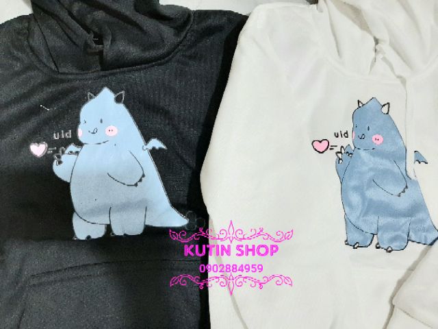 Áo khoác nỉ hoodie khủng long bắn tim-ảnh thật | BigBuy360 - bigbuy360.vn