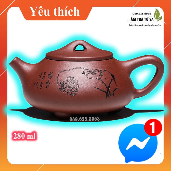 Ấm trà Tử Sa Đẹp thủy tam thiên (cao cấp) - ấm tử sa nghi hưng dùng trà đạo cùng trà ô long, trà mạn, trà thái nguyên
