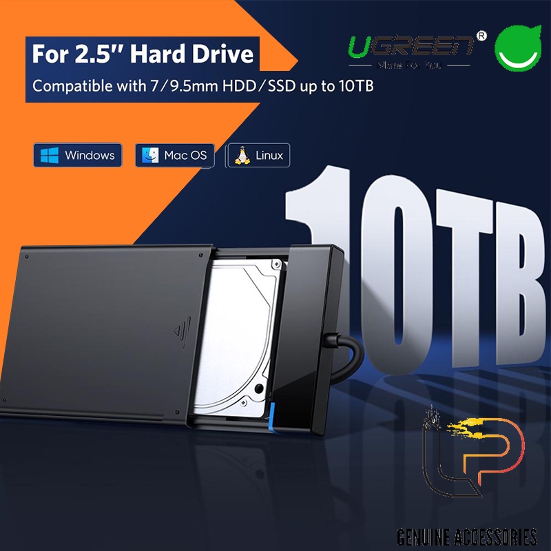 BOX GẮN HDD Ugreen 30847 Chuẩn Sata 2.5 - Usb 3.0 - HDD Box 2.5 Ugreen 30847