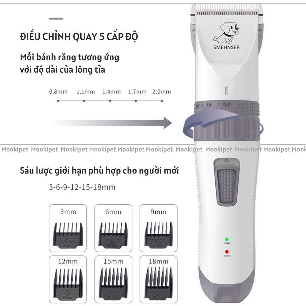 Tông đơ cạo lông chó mèo công suất lớn điều chỉnh chế độ cạo lông MOOKI PET