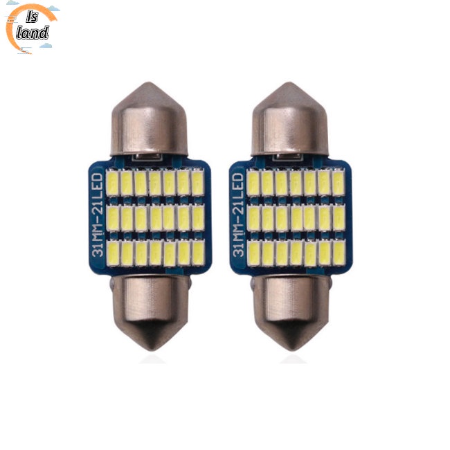 1 Cặp Đèn Led Đọc Sách Hai Đầu 31mm-3014 Trang Trí Nội Thất Xe Hơi