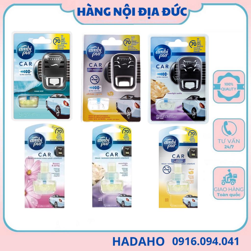 Nước hoa ô tô Ambi Pur -Tinh dầu ô tô kẹp cửa gió xe hơi nhập khẩu Châu Âu 7ml