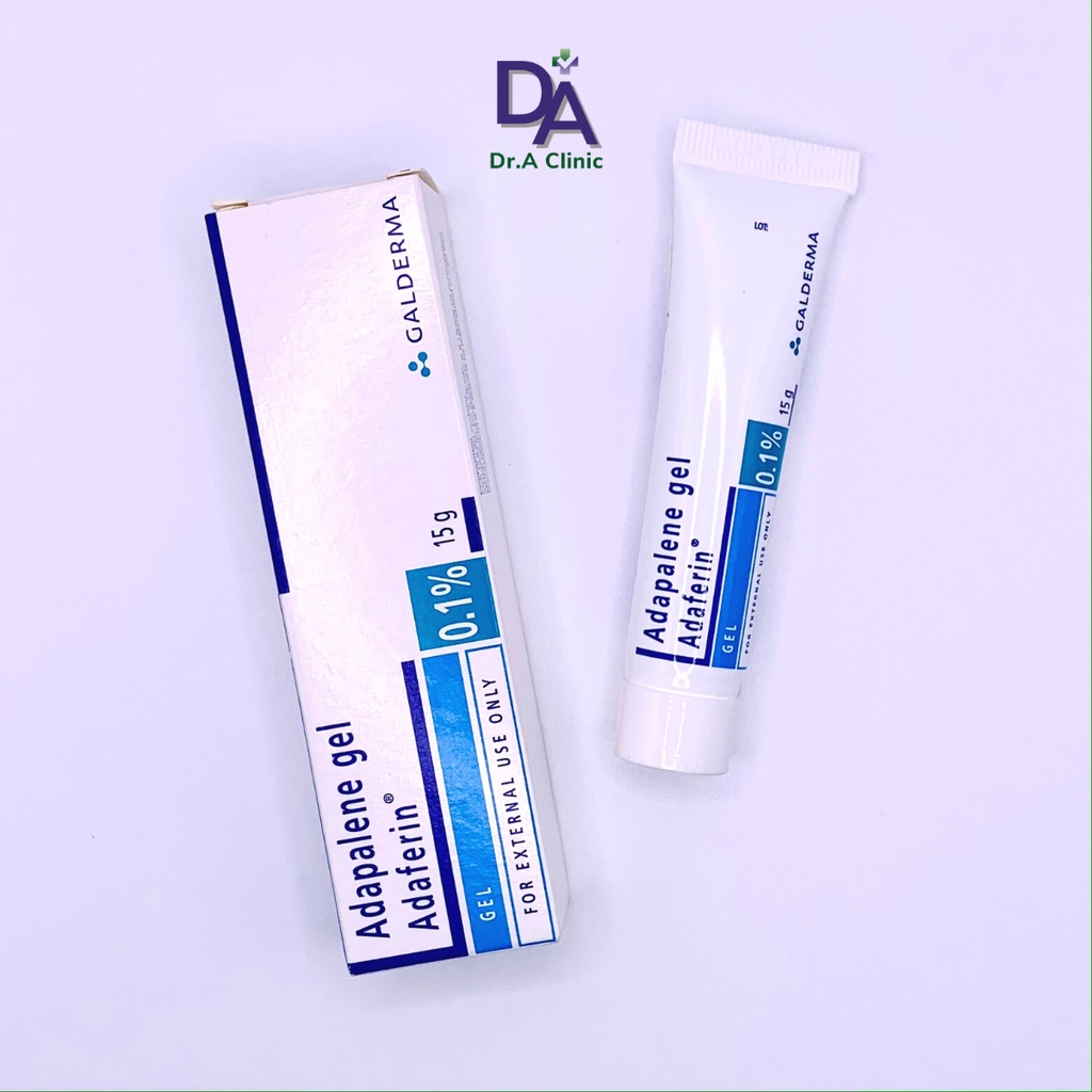 Adapalene Gel 0.1 Adaferin Chính Hãng giúp giảm mụn ẩn mụn trứng cá mụn đầu đen hiệu quả GIBE COSMETICS