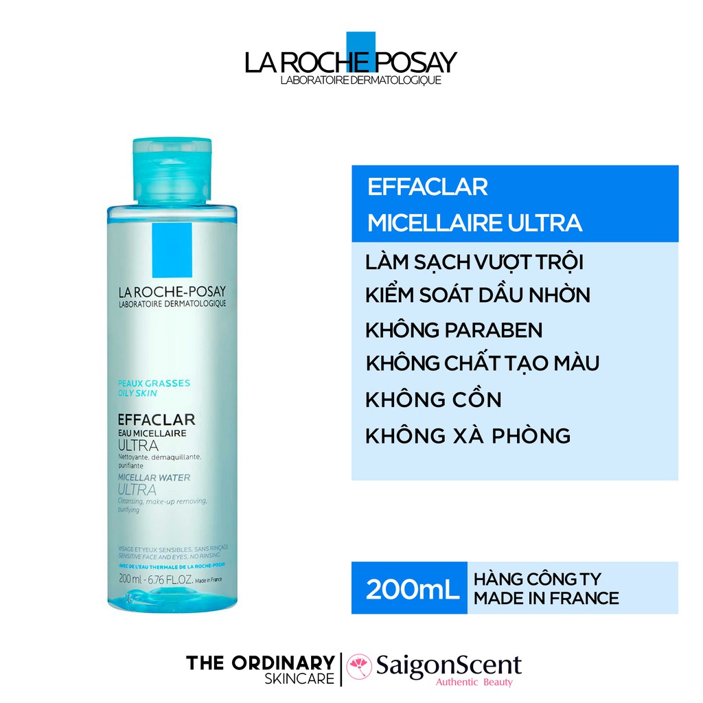 Nước tẩy trang da dầu La Roche-Posay Micellar Water Ultra ( 200mL )