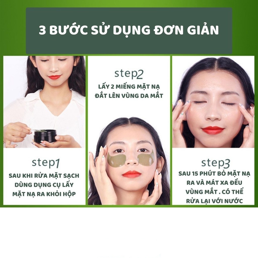 Hộp 60 Miếng Mặt Nạ Mắt Bioaqua Mờ Quầng Thâm, Xóa Nếp Nhăn, Dưỡng Ẩm Cho Vùng Da Quanh Mắt