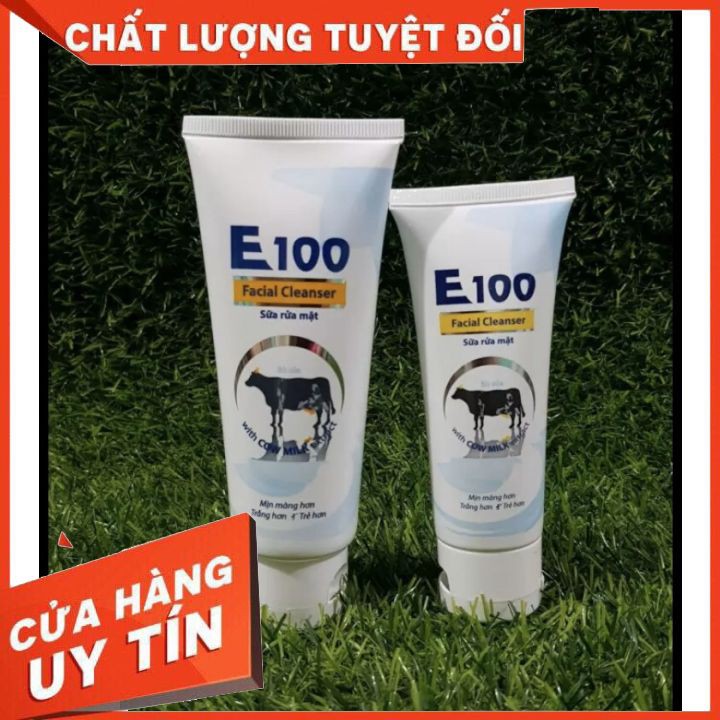 🐄🐄🐄🐄Sữa rửa mặt E100 sữa bò🐄🐄🐄🐄🐄🐄🐄🐄 80ml  làm trắng da, xe khít chân lông dưỡng ẩm  dịu nhẹ hàng việt nam giá bình dân🐄🐄