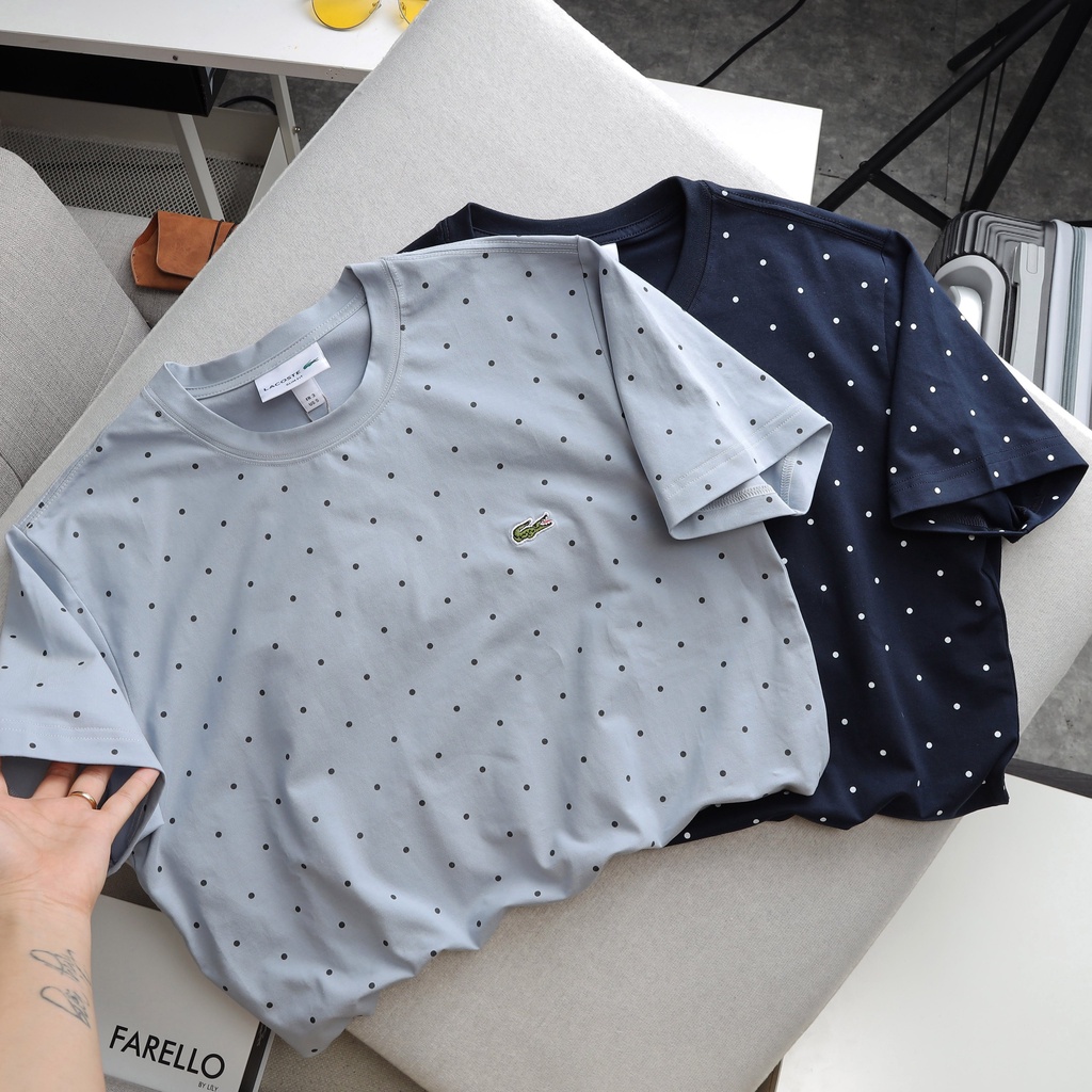 Áo Thun Nam hoạt tiết Chấm bi Cotton Xuất Dư Form Unisex , Bigsize  - 3bros Quần Áo Xuất Khau