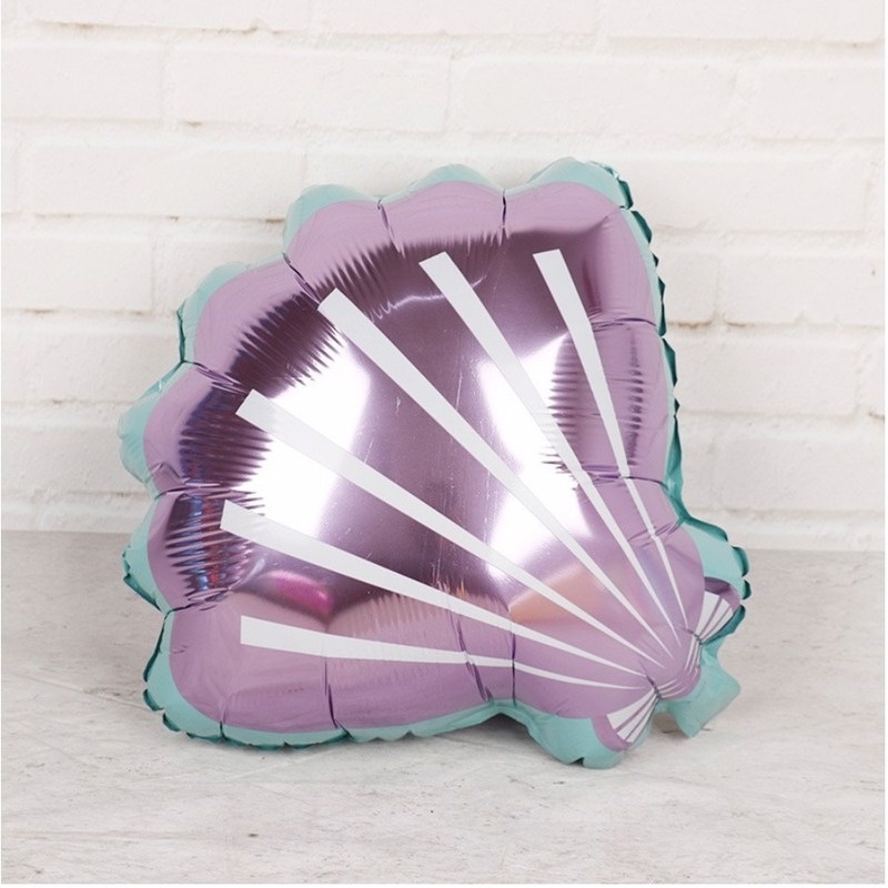 1 Bong Bóng Hình Vỏ Sò, Chủ Đề Đại Dương, Dùng Cho Tiệc Sinh Nhật 54.5*51cm