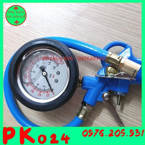 Tay Bơm Lốp Xe Có Đồng Hồ Đo Bằng Dầu Teng Hui Tay Cầm Dạng Súng
