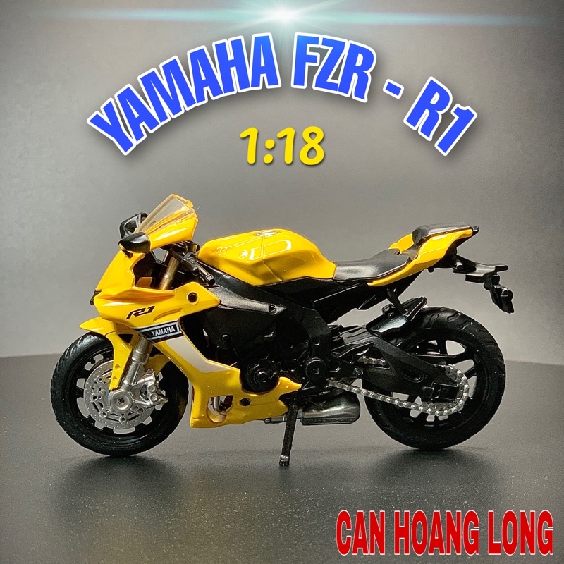 ❈XE MÔ HÌNH - MOTO YAMAHA R1 tỷ lệ 1:18 CHLstore Đua