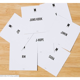 Set 7 card ảnh unoff Lights / Boy with luv