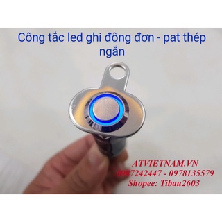 Công tắc Led ghi đông Đơn, công tắc thép pat ngắn