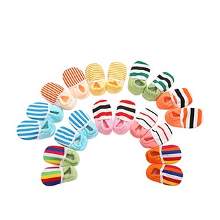 Sỉ Combo 10 đôi giày vải sọc tập đi cho bé trai/bé gái-ngẫu nhiên