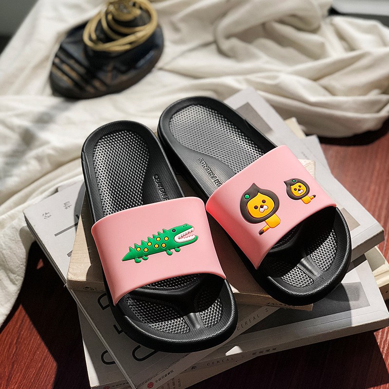 Dép Quai Ngang Chống Trượt In Họa Tiết Hoạt Hình Xinh Xắn Dành Cho Nữ Có Size 36-45 AYUER