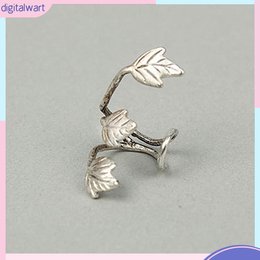 Khuyên vành tai đơn họa tiết chiếc lá phong cách cổ điển cá tính thời trang dành cho nữ