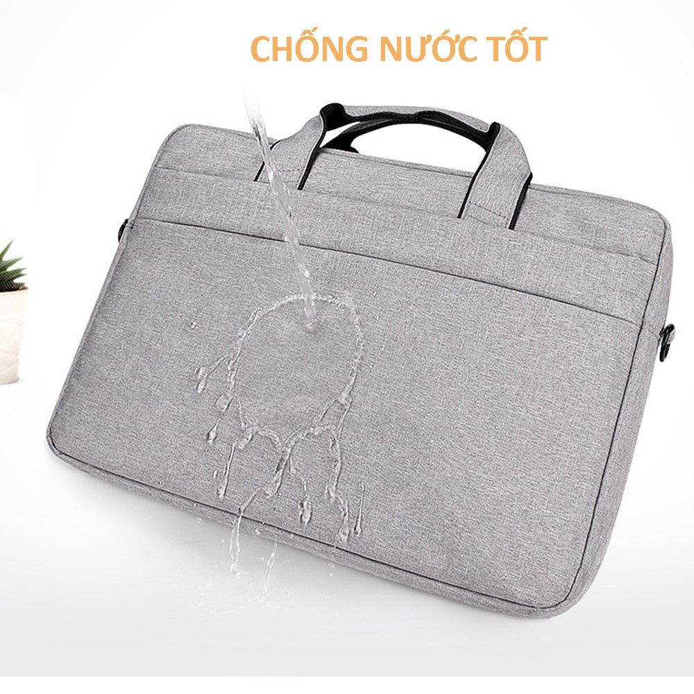 Cặp đựng Laptop, túi chống sốc Macbook 15.6, 14.1,13.3 inch nhiều ngăn, chống nước, có tay xách và quai mang