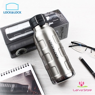 Bình Giữ Nhiệt Thép Không Gỉ Bumper Bottle Lock&Lock LHC4142SLV (650ml) - Bạc - Larva Store