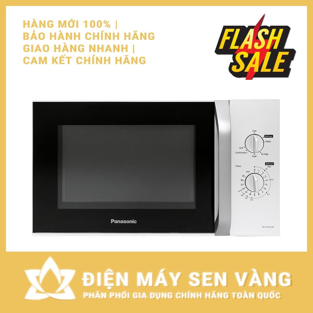 Lò vi sóng có nướng Panasonic PALM-NN-GM34JMYUE 23 lít - 5 MỨC CÔNG SUẤT (Màu trắng)