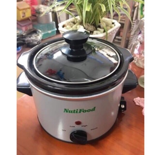 [Bảo hành] Nồi nấu chậm Nutifood có thể hầm xương, nấu cháo, kho thịt, kho cá vẫn giữ được dinh dưỡng cho thức ăn