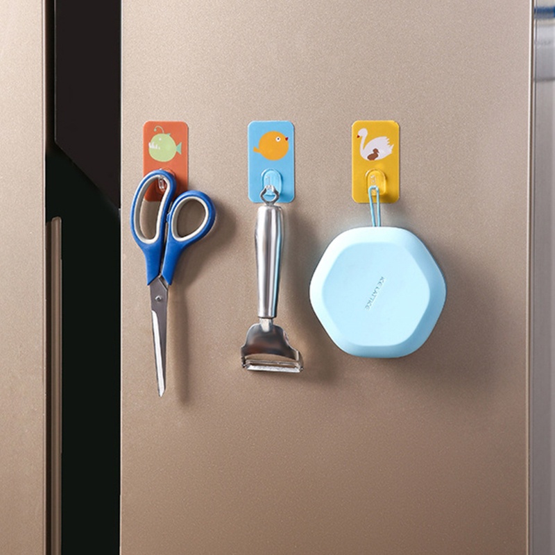 Móc Treo Đồ Dính Tường Chịu Tải Nặng Hình Hoạt Hình Dễ Thương Có Giác Hút Cho Nhà Bếp