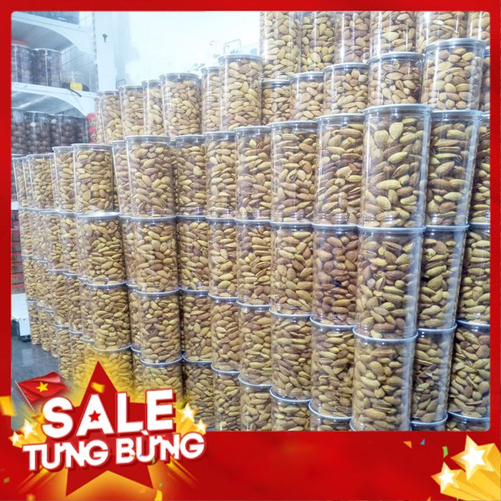 Hạnh nhân rang bơ muối  hộp 500g , món ăn vặt thơm ngon và bổ dưỡng