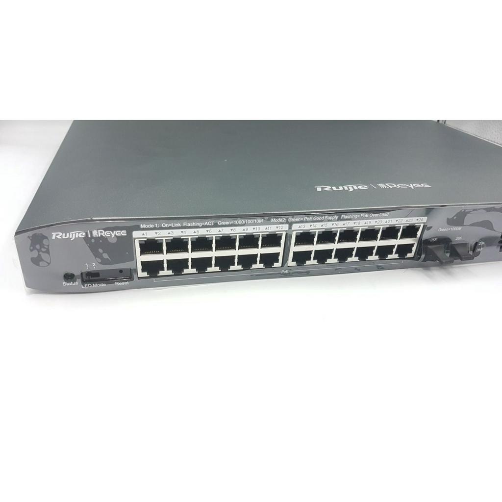 Bộ chia mạng Switch Poe 24 cổng Ruijie 24port RG-ES226GC-P 226GC-P Gigabit Smart ( chính hãng)