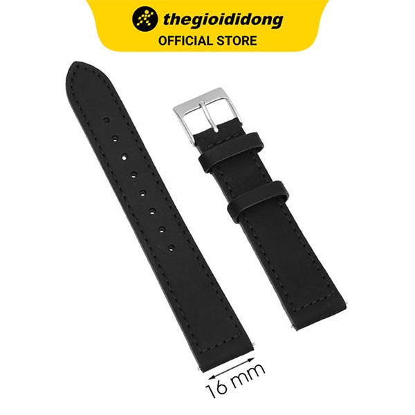 Dây da đồng hồ 18 mm đen L014-04-18