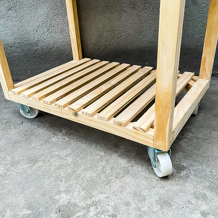 [GIÁ TẠI XƯỞNG] Kệ đẩy có bánh xe đa năng gỗ thông, dùng cho bệnh viện , spa , phòng khám, homstay  tự lắp ráp
