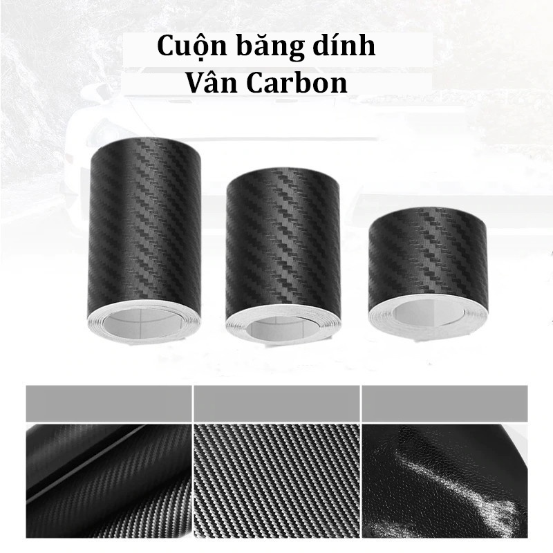 Cuộn Băng Dính Nano Vân Carbon Chống Trầy Xước Cho Xe Ô Tô - Cuộn 3 Mét