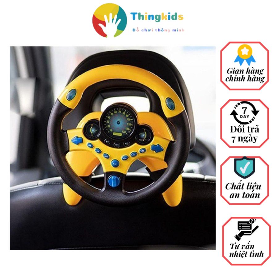 Vô lăng mô phỏng lái xe có đèn nhấp nháy hiệu ứng âm thanh sống động - Thingkids