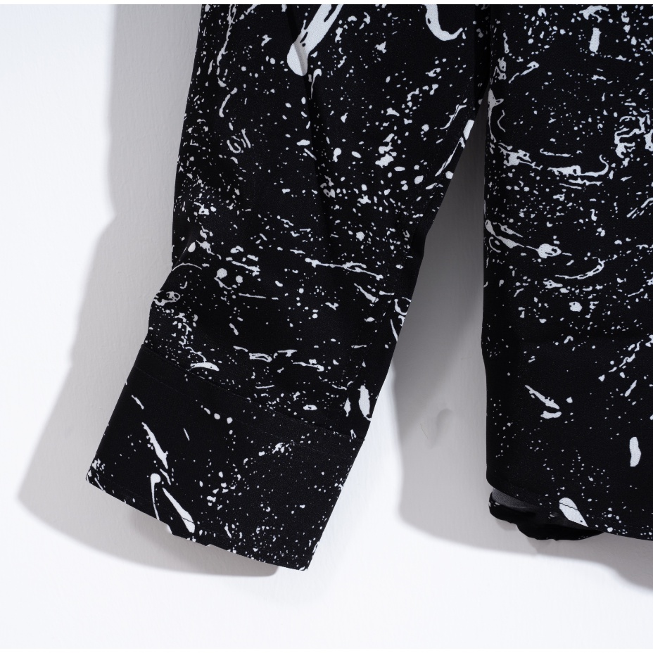 Áo sơ mi nam dài tay chất lụa mềm mại chống nhăn họa tiết vẩy sơn cực bad boy