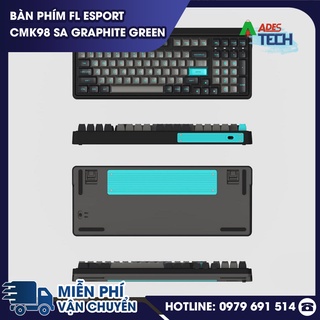 Bàn phím Cơ Gaming FLEsport CMK98 SA Graphite Green | Bàn Phím Cơ Không Dây Layout 98 | Bảo Hành Chính Hãng 12 Tháng