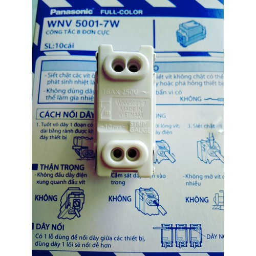 Combo 10 Hạt công tắc 1 chiều Panasonic dòng Full  hàng chính hãng