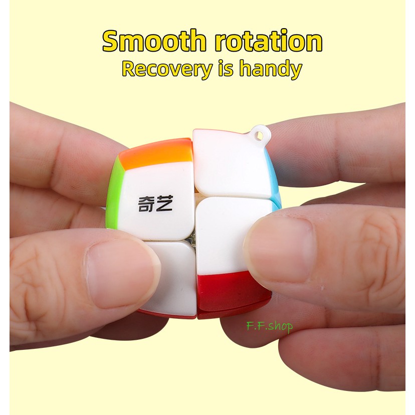 QiYi Mini 2x2 Magic Keychain Móc Khóa Hình Khối Rubik 2x2 2x2x2 Dễ Thương