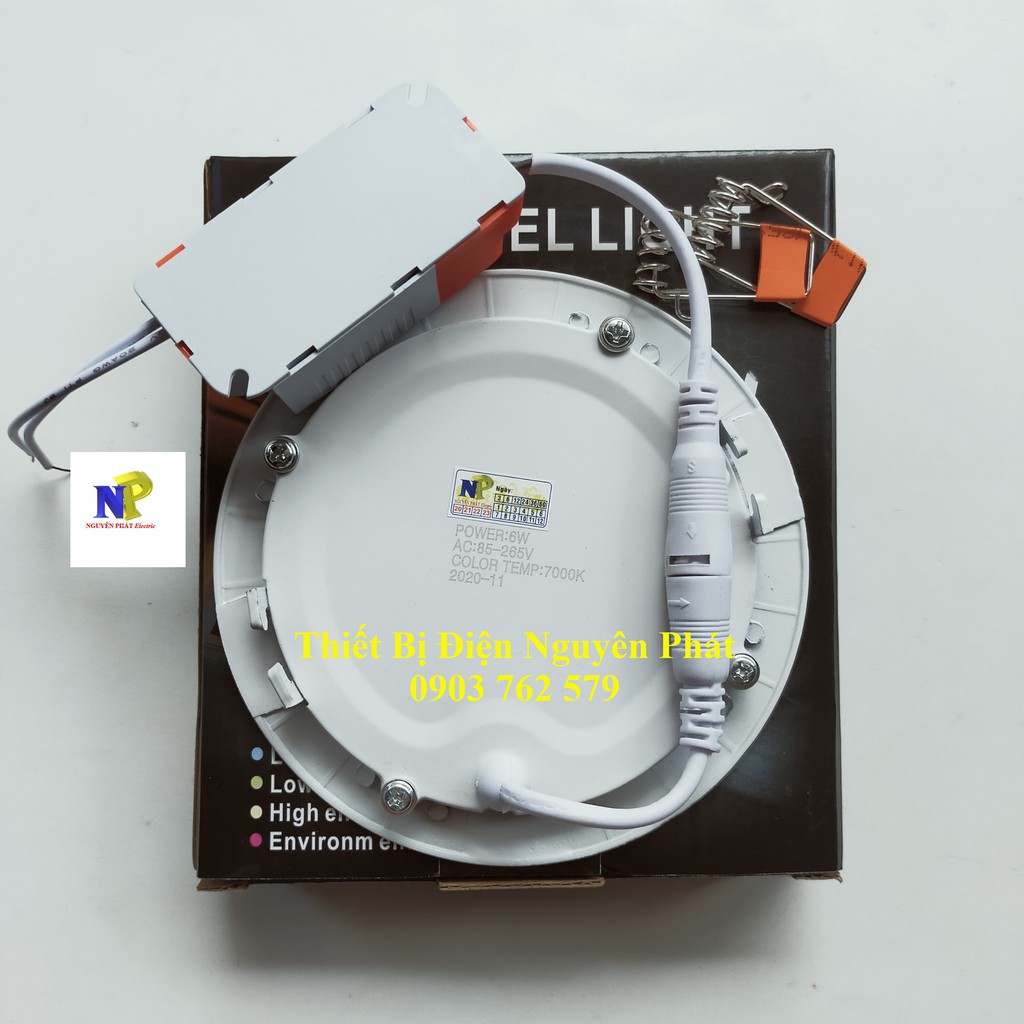 Đèn Led Panel Âm Trần Siêu Mỏng 6w Ánh Sáng Trắng/Vàng