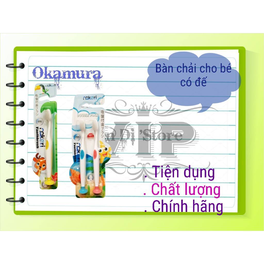 NAKORI Bàn chải đánh răng Nakori cho trẻ em (lông mềm mại, đế hít).