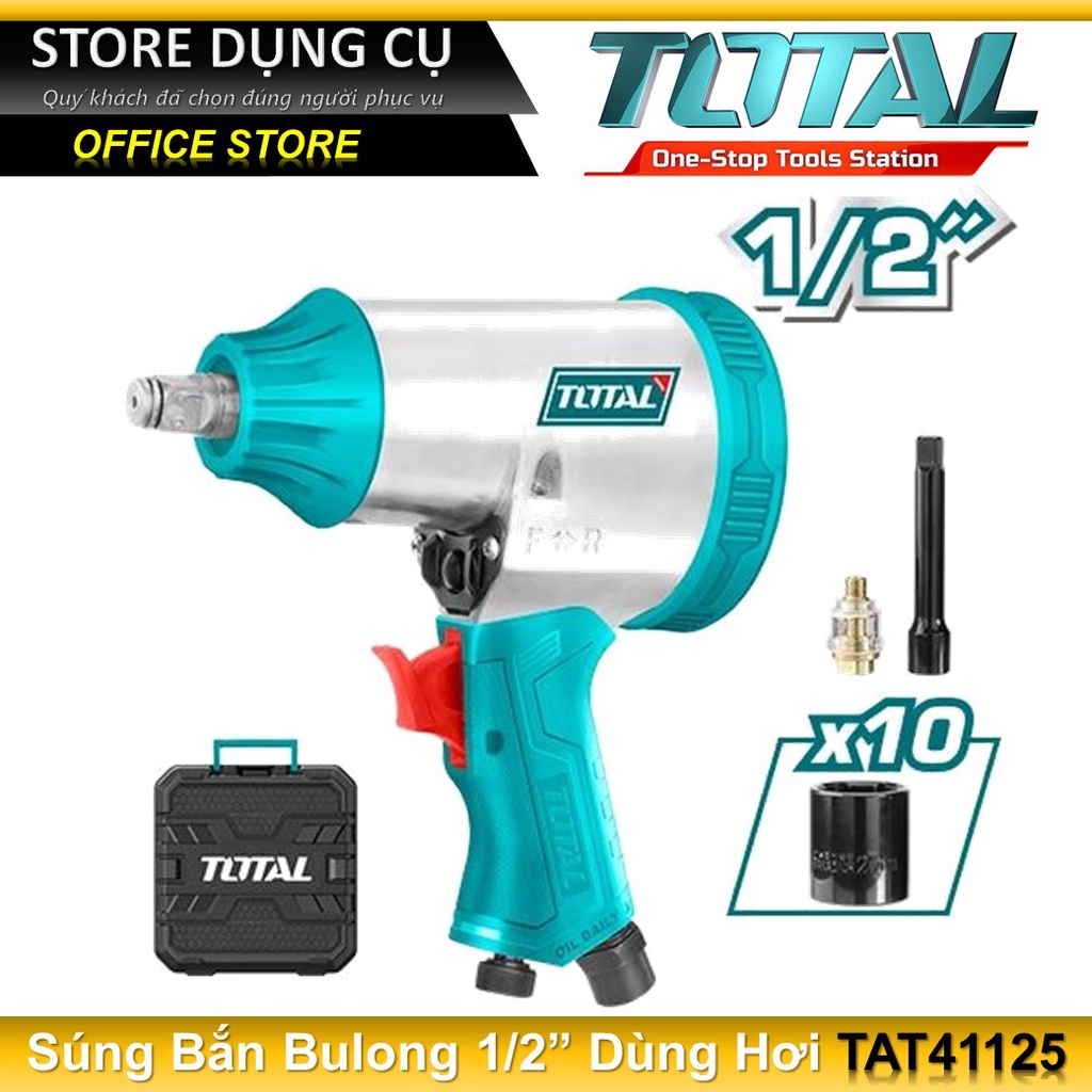 Máy bắn bulong 1/2" dùng hơi TOTAL TAT41125 | Máy bắn bu lông dùng hơi, Súng vặn bulong