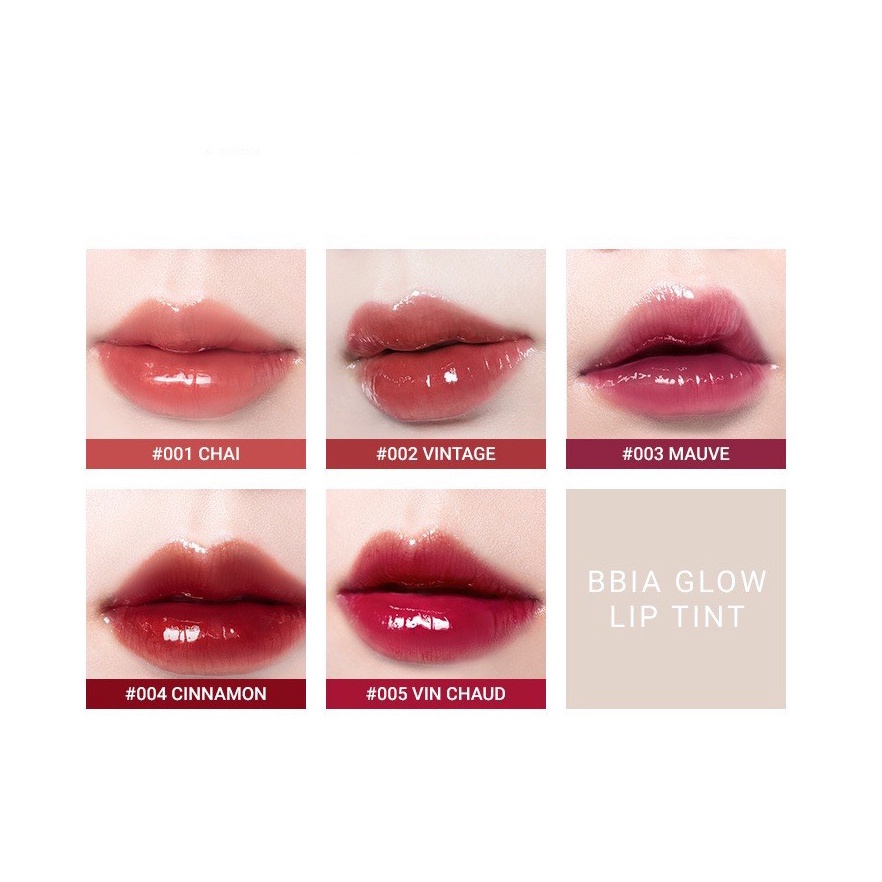 CHÍNH HÃNG )Sẵn) Son Tint Bóng Bbia Glow Lip Tint 3.2g 004