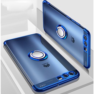 For huawei p10 /p10 plus ring stand plating tpu clear cover