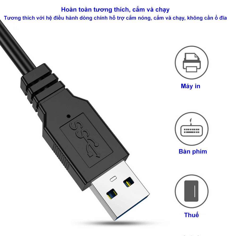 Bộ chuyển đổi usb 3.0 đa năng 4 ports hub - Hub usb 3.0 4 port tốc độ cao