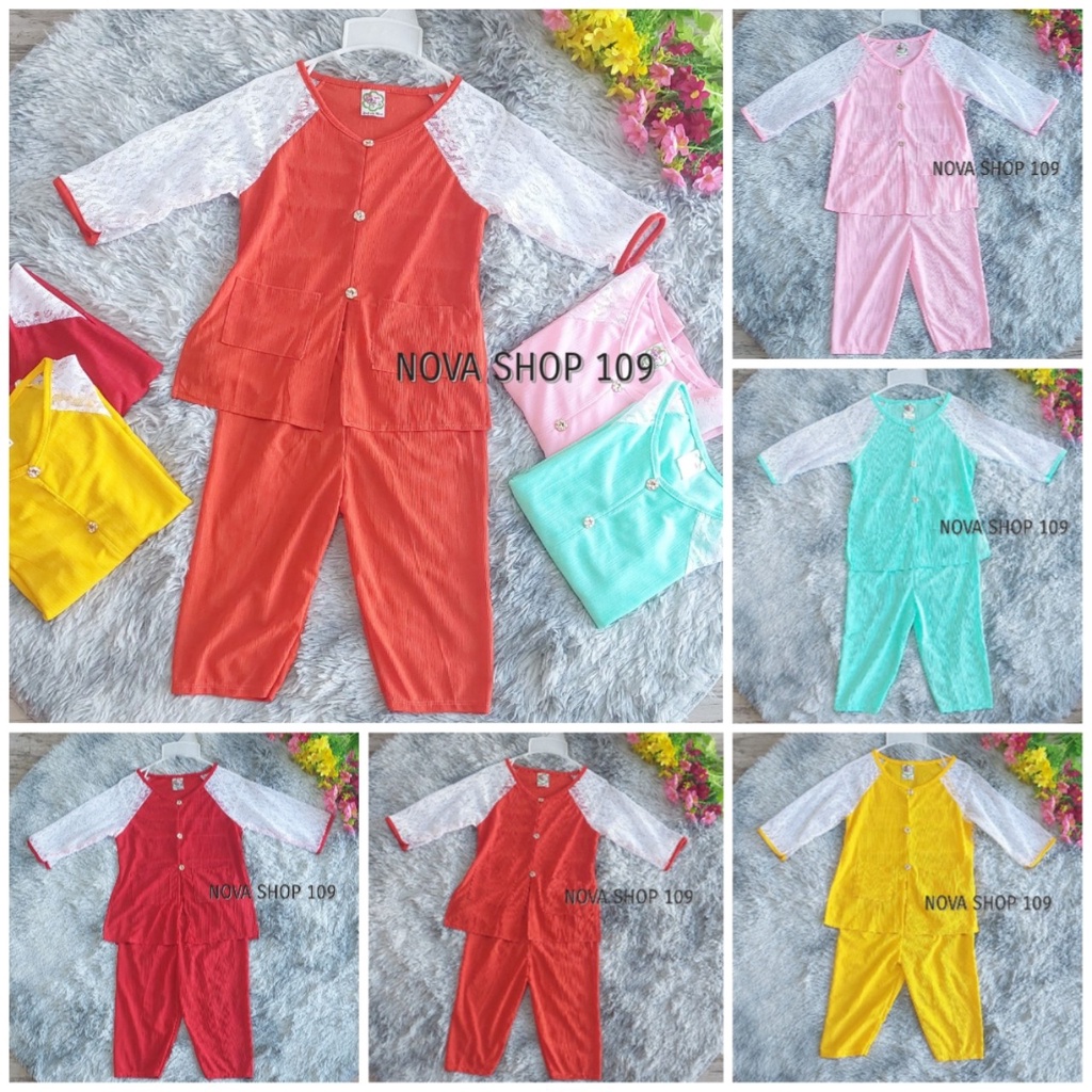 Bộ Áo Quần Bà Truyền Thống Bé Gái  tay ren xinh xắn - NOVA SHOP