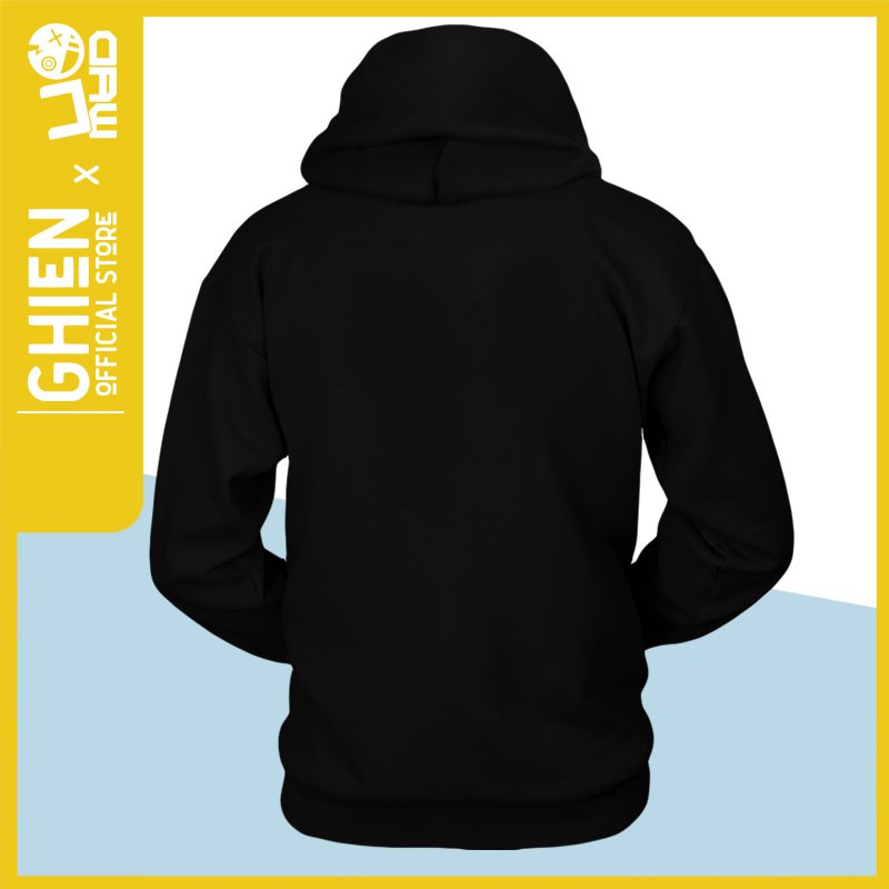 Áo khoác hoodie UMAD unisex Ác Quỷ phản quang 7 màu nam nữ vải nỉ cotton 100% nhập khẩu phối viền đỏ