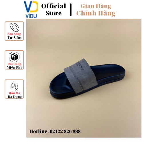 Dép nam thời trang GYVENCHY ViDu 21104 màu xám đen đế cao su siêu bền, full box
