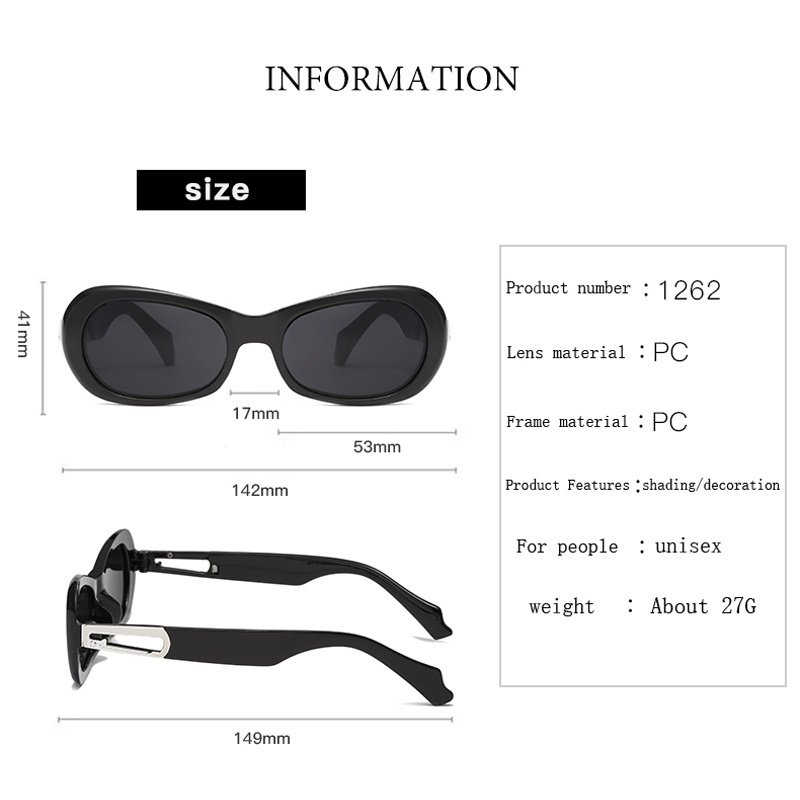 Kính Mát Gọng Nhựa Hình Oval Thời Trang Mùa Hè Cho Nam Và Nữ