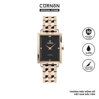 Đồng Hồ Nữ Curnon Santorini Lexie Dây Kim Loại Chính Hãng, Kèm Mặt Chữ Nhật Cá Tính