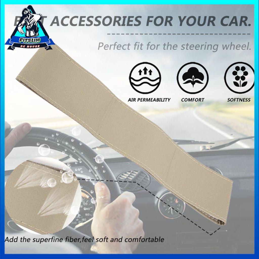 Vỏ Bọc Vô Lăng Xe Hơi Kèm Kim Và Chỉ Và Chỉ Da