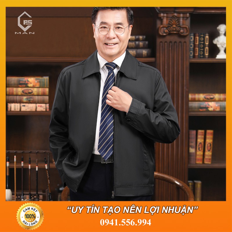 Áo Khoác Nam Trung Niên Cổ Bẻ Trang Trọng Ảnh Thật | BigBuy360 - bigbuy360.vn