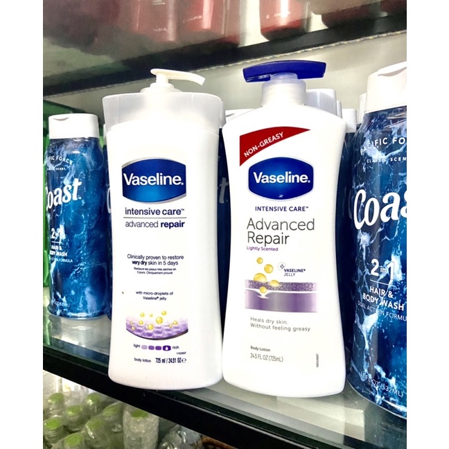 SỮA DƯỠNG THỂ VASELINE INTENSIVE CARE ADVANCED REPAIR HEALING MOISTURE LOTION TRẮNG dành cho da rất khô
