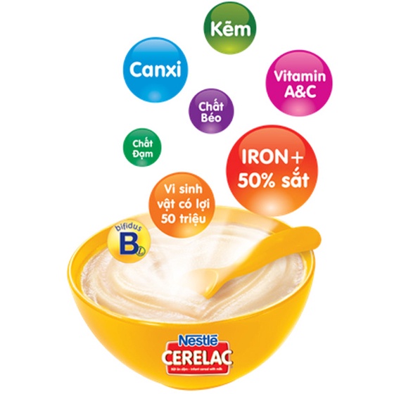 Bột ăn dặm Nestle Cerelac 200g đủ vị cho bé shop Rambo kids